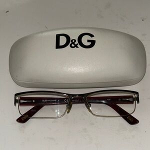 D&G Women's Glasses with Black and Brown Accents